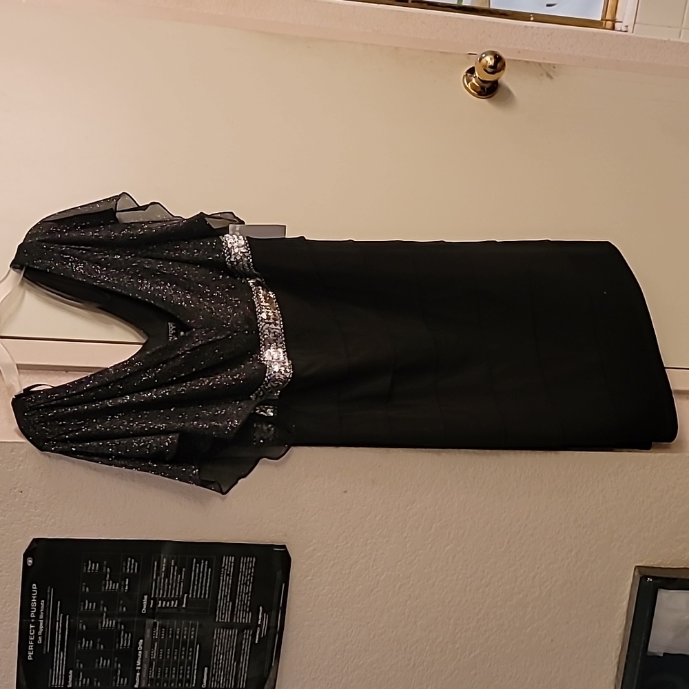 Black shimmery dress